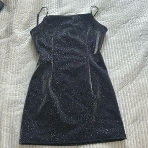 Sparkly Black mini dress XS urban outfitters